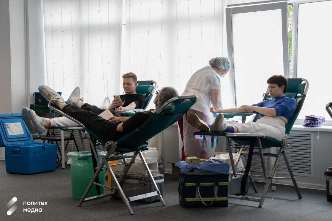 50+ People Joined “Donor Day” at Moscow Poly