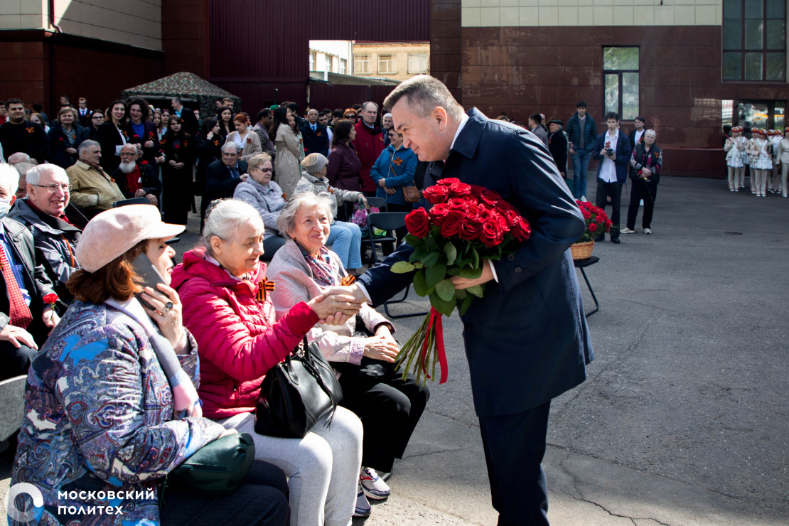 Торжественный митинг, посвященный Дню Победы, состоялся в Московском  Политехе